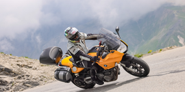 Woman with motorcycle 
