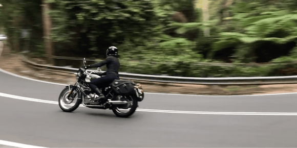 Woman with motorcycle 